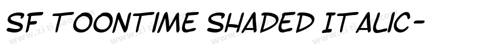 SF Toontime Shaded Italic字体转换